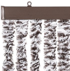 barna és bézs zsenília rovarfüggöny 100 x 230 cm