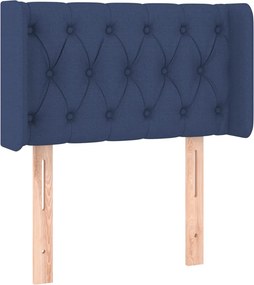 vidaXL kék szövet fejtámla 83x16x78/88 cm