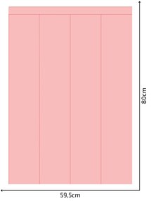 PIPPER. Textil öntapadó tapéta - Egy téglalap - Rózsaszín színű Méret: 100cm, Szín: Sötét