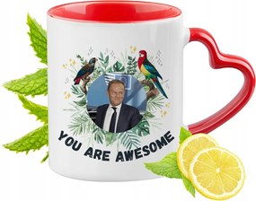 Tusk Piros, szív alakú füllel Ajándék