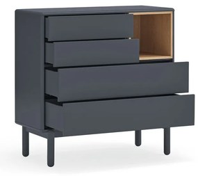 Sötétszürke alacsony komód 90x90 cm Corvo - Teulat