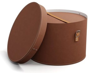 Barna fedeles dekoratív karton tárolódoboz szett 2 db-os ø 37,5x25 cm Rut Restore Paper Laminate – Bigso