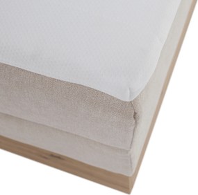 Elektromos állítható ágy, boxspring, bézs/artisan tölgy, 120x200, TIANA