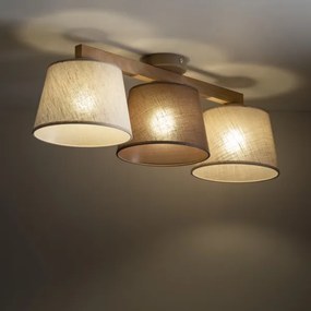 Brilagi - Felületre szerelt csillár LATTE 3xE27/15W/230V fenyő/mix