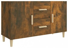 füstös tölgy színű szerelt fa tálalószekrény 100 x 36 x 90 cm