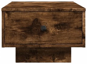 Füstös tölgy színű szerelt fa dohányzóasztal 60 x 45 x 31 cm