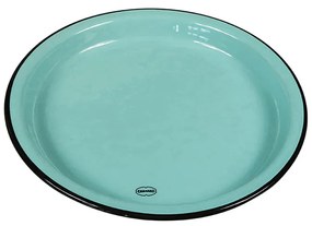 Kerámia lapos tányér, pasztellkék, 22 cm