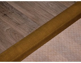 Okkersárga kárpitozott franciaágy tárolóhellyel ágyráccsal 160x200 cm Jade – Bobochic Paris