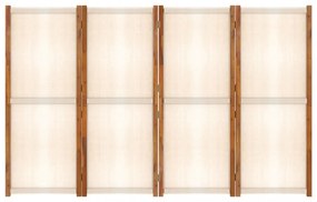 fehér 4 paneles térelválasztó 280x180 cm
