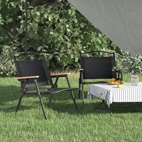 vidaXL 2 db fekete oxford szövet camping szék 54 x 43 x 59 cm