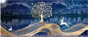 Szarvas képe teliholdkor (120x50 cm)