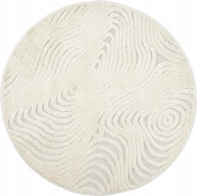 Boho Cora szőnyeg 120 cm Krém kerek Hálószoba Nappaliba modern