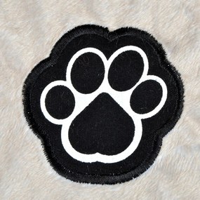 Bézs velúr fekhely kutyáknak 107x62 cm Flakes – Love Story