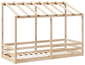 tömör fenyőfa gyerekágy tetővel 90 x 190 cm