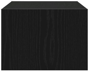 TV szekrény LED világítással fekete tölgyfa 75x35,5x25 cm