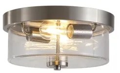 Searchlight 66210-2SS PRESTON fürdőszobai mennyezeti lámpa 2xE27/60W/230V IP44 átm. 33 cm ezüst