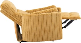 Dönthető fotel mustársárga plüss szövet, RAUL