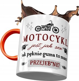 Narancssárga Bögre Vicces Motorkerékpár Olyan, Mint A Szex Nyomtatott Fotóval