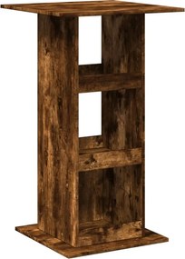 vidaXL füstös tölgy színű szerelt fa bárasztal tárolóval 60x60x102 cm