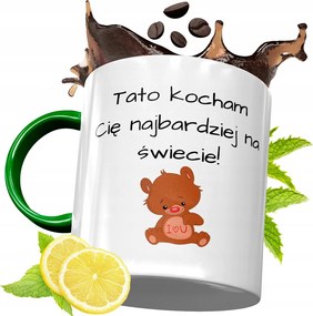 Zöld Bögre Apukának Születésnapi Ajándék fényképes nyomtatással