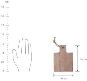 PETITE mini akácfa vágódeszka 14 x 10 cm