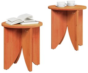 Dohányzóasztal 2 pcs Viaszbarna 41.5 x 41.5 x 44 cm