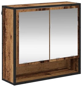 Fürdőszoba bútor szett 2 pcs Régi fa 80 x 33 x 60 cm Faanyag