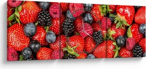 Kép - gyümölcs rakomány (órával) (90x30 cm)