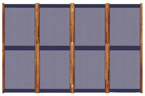 sötétkék 4 paneles térelválasztó 280 x 180 cm