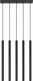 Mennyezeti Lámpa Függő Tubus 5x G9 Túlnyúló Tubus Fekete Pasztell Sollux