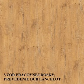 Felső szekrény, lancelot tölgy / fehér extra magas fényű HG, VEGA 50 GU-36 1F