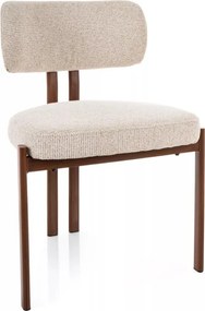 Misaki D étkezőszék világosbézs/dió