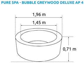 Marimex Pure Spa - Bubble Greywood Deluxe AP 4 felfújható pezsgőfürdő