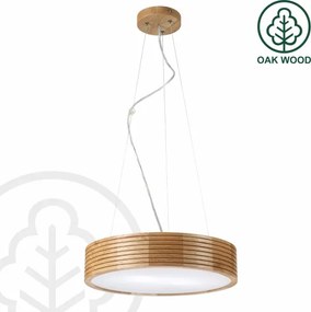 BRILAGI - CARVALHO MODERN LED csillár kábelen 2xE27/60W/230V, tölgy, átmérő 37,5 cm
