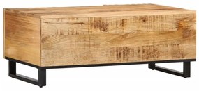 tömör nyers mangófa dohányzóasztal 100 x 55 x 40 cm