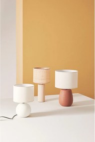 Terrakotta színű kerámia asztali lámpa textil búrával (magasság 41,5 cm) Irvin – Yes Everyday