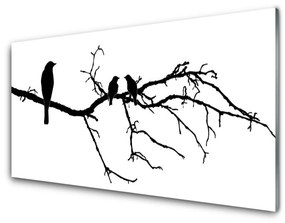 Akril üveg kép Bird Branch Nature Art 100x50 cm 2 fogas