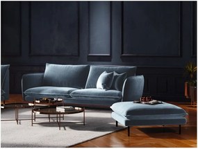 Vienna világoskék bársony kanapé, 200 cm - Cosmopolitan Design