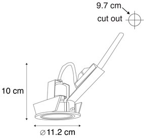 6 darabos modern, fehér, dönthető AR70 süllyesztett spotlámpa szett - Cisco