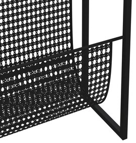 fekete acél újságtartó állvány 35 x 15 x 45 cm