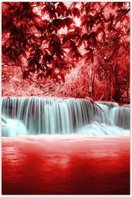 Poszterek 80x120 Vörös vízesés Kaszkád