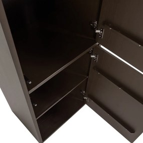 Sötétbarna borovi fenyő moduláris szekrény 55x215 cm Meggy – WOOOD