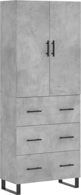 vidaXL betonszürke szerelt fa magasszekrény 69,5 x 34 x 180 cm