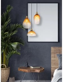 Globo 15786-3H1 - Csillár zsinóron SALVY 3xE27/60W/230V átm. 46 cm narancs