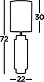Asztali Lámpa Kék FLASK SEARCHLIGHT EU59041BK