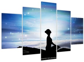 Meditáló nő képe (150x105 cm)