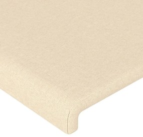 krémszínű szövet LED-es fejtámla 80x5x118/128 cm