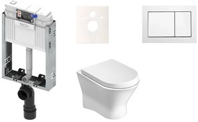 Fali WC szett falra szerelhető Tece TECEbox fehér színben hátsó kifolyással KMPLNEXOT