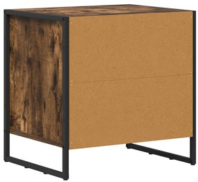 vidaXL Éjjeli asztal 2 pcs Füstös tölgy 50 x 39.5 x 50 cm Faanyag