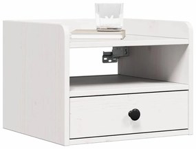 Éjjeli asztal 2 pcs Fehér 38 x 36 x 29.5 cm Tömör fenyőfa